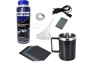 Ctopkatuo Scheinwerfer Aufbereitung Set,Scheinwerfer Reparatur Set mit 200ml Reparaturflüssigkeit,Scheinwerfer Politur Reparaturwerkzeug,Scheinwerfer Polierset,Scheinwerfer Bedampfen Set, EU-STECKER