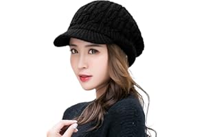 Comhats 100% Wełniana Czapka Zimowa dla Kobiet z Dzianiny - Daszek z Merynosów, Gazeciarz, Piekarz Chłopiec