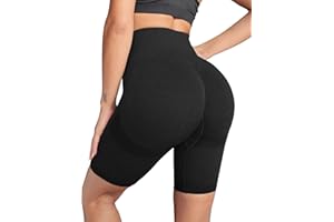 CMTOP Femmes Shorts Sport Yoga Butt Lift Legging Shorts de Sport Taille Haute Short de Sport Sexy Été Legging Short pour Fitness Jogging Danse Course Gym