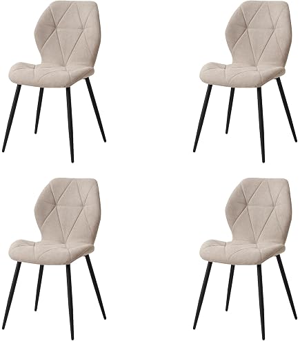 4 Chaises Mila En Velours IDMarket - Bleu, Gris Clair, Gris Foncé, Rose - Design Moderne Et Confortable