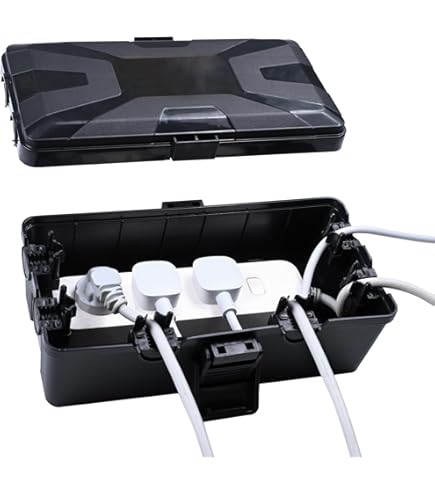 Kabelbox Wasserdicht, IP54 Outdoor Elektrobox Aussen Schwarz für