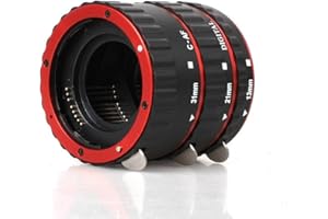 D&F AF Auto Focus Macro Extension Tube Set Extreme Close-Ups for Canon EOS EF Lens Such as Canon 7D,500D,600D,700D,5D Mark II III, Rebel T2i, T3i, T5i...