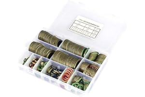 REGUN Bague d'étanchéité - 6 8 10 12 14 16 18 20 22 24 27 30 mm Métal Caoutchouc d'étanchéité à l'huile Anneau Bouchon de vidange de joints (240pcs / lot)