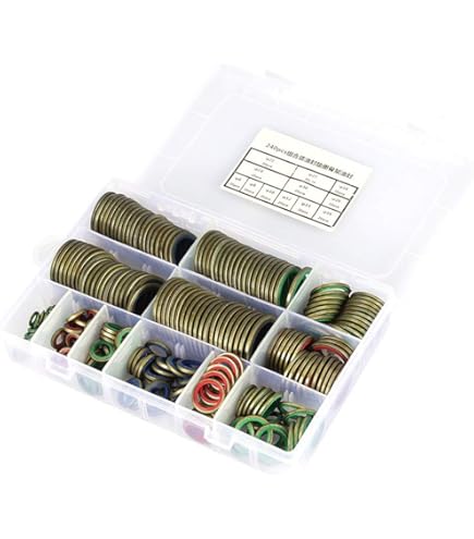 120pcs Rondelles Plates Caoutchouc, 30/25/20/16/12/10mm Rondelles En