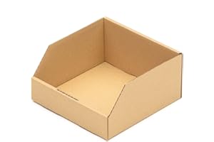 ‎KK VERPACKUNGEN KK Verpackungen® Regalkartons | 50 Stück, 200 x 200 x 100 mm, Lagerboxen für Lagerregale | Sichtboxen aus Pappe für Kleinteile