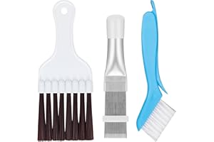 KEUGT Condenser Comb Dryer, Pack of 3 Air Conditioning Condenser Fin Comb, Air Conditioning Slats Comb, Air Conditioning Comb, Condenser Cleaning Comb, Foldable Brush for Cleaning Air Conditioning,