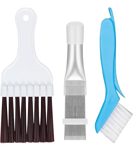 Kit De Nettoyage Pour Condenseur De Climatiseur/Réfrigérateur - Peigne Et Brosses Pour Ailettes, En Acier Inoxydable Et Plastique