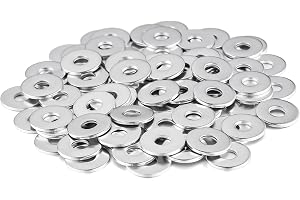 Flintronic 100 st stålbrickor, platta packningsbrickor, skruvbricka, 304 rostfritt stål, M4 extra stor ytterdiameter, för fab