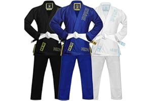 Trepace Kimono brasileño Jiu Jitsu Gi con inicial BJJ para niños y niñas, incluye pantalones y cinturón blanco, entrenamiento y competiciones, uniformes de resistencia al desgarro diseñados