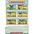 TMS01E | TEACHINGNEST Thirsty Crow Chart | English Moral Story | Laminated 33x48 cm (13x19 inch) | Wall Sticking [Wall Chart] teachingnest