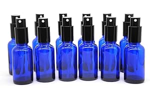 YIZHAO Flacon Spray Vide 30ml, Bleu Bouteille Spray Verre, avec Brouillard de Pulverisateur Fine, pour Huiles Essentielles, Aromathérapie, Parfums, Nettoyage, Voyage, Pharmacie – 24Pcs