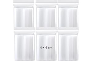 ACONDE 600 woreczków z zamknięciem strunowym, 4 × 6 cm, małe woreczki z zamkiem błyskawicznym, przezroczyste plastikowe torby zamykane