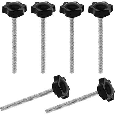 Viti A Pollice 1/4-20 X 1/2 Pollice – Acciaio Inox Con Manopola Zigrinata Nera – Confezione 4 Pezzi USA - Foto 1