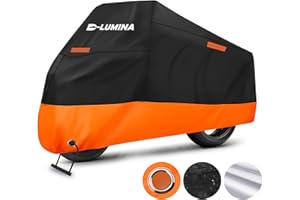 ‎D-LUMINA D-Lumina Motorrad Abdeckplane Outdoor Motorradabdeckung 210D Oxford Stoff Motorradplane，UV-Beständiges Roller Abdeckplane für Motorrad Abdeckplane Winterfest(XXXL-295 x 110 x 125 cm)