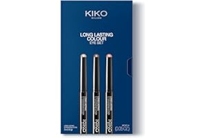 KIKO Milano Long Lasting Colour Eye Set 01, Kit De 3 Sombras De Ojos En Stick: 24 H De Fijación, No-Transfer