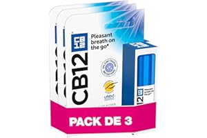 CB12 - Spray haleine fraîche - Arôme menthe - Sans alcool - Combat la mauvaise haleine instantanément - Utilisation quotidienne - Lot de 3x15ml