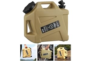 Starnearby Bidon d'eau avec Robinet 10L-25L, Réservoir d'eau Potable, Jerrican Alimentaire Camping, Conteneur d'eau sans BPA avec Robinet Amovible pour Camping, Randonnée, Barbecue, Pêche (12L Kaki)