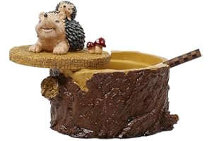 GROVIND Cendrier Cigarettes avec Couvercle Mignon Vivid Forest Animal Cendrier Support pour intérieur et extérieur-Hérisson