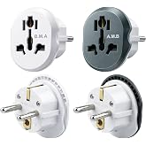 4 Pack Universal Travel Plug Adapter, EU Adapter | Adapter Steckdose, Stecker Adapter, Adapter Deutschland Stecker for German