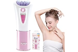 SWSDEE Épilateur Électrique Femme, épilateur facial électrique avec lumière LED, pour le visage, le corps, les aisselles, le bikini, les jambes, fonctionnant sur piles (piles non incluses).