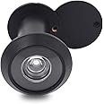 Door Viewer Peephole, Solid Brass 220-degree Door Viewer with Heavy Duty Rotating Privacy Cover for 1-3/8" to 2-1/6" Doors for Home Office Hotel (Black) (Black)