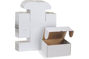 RLAVBL Boite Carton Expédition 20.3x15.3x10.2 cm, Lot de 25 Boites Carton en Blanche