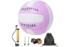 DRSUMLF Volleyball Official Size 5, Volleyball Kit, Volleyballs, Soft Volleyball Beach Volleyball Pool Volleyball for Indoor Outdoor Beach, Training Equipment Volleyball Training, Gym