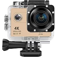 Xmate Shot Pro Sports Action Camera (Gold) |16MP Camera | 4K Video Recording | Water-Resistant | Supports Micro SD Card up to 32G