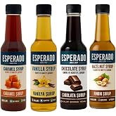 ESPERADO - 4 L&Uuml; KAHVE ŞURUP SETİ - VANİLYA * FINDIK * KARAMEL * &Ccedil;İKOLATA -ŞEKERSİZ - ZERO- 4 X 250 ML