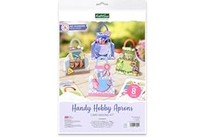 Katy Sue Handy Hobby Aprons Card Making Kit. Contains 8 Shaped Cards, 2 Sheets Die Cut Decoupage, Sticky Foam Pads, Instructions & 8 Envelopes. Apron-Themed Card Making Kits for Adults