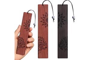 AFCJLTO 2 pezzi Segnalibri in legno per gli amanti dei libri, Segnalibro fatto a mano in legno naturale cavo artigianale segnalibro vintage regalo per Amici e Appassionati Di Lettura