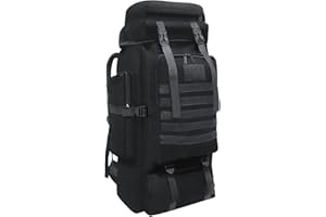 Wesoke 80L 100 liters Camping Hiking Backpack for Men, Extra Large Survival Hunting Backpack, Waterproof Big Molle Military Tactical Rucksack, Oversized Outdoor Sport Travel Daypack