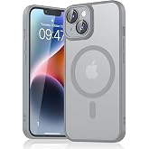 MADNOVA iPhone 14 Plus İ&ccedil;in Telefon Kılıfı Magsafe ile Uyumlu Kamera Korumalı Mat Şeffaf G&ouml;r&uuml;n&uuml;ml&uuml; Telefon Kılıfı (Gri)