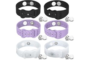 Hion 3 paia dai braccialetti per alleviare la cinetosi, da viaggio, per agopressione, per nausea mattutina, mal di mare, malattia automobilistica, nastro (Black+Purple+Tra)