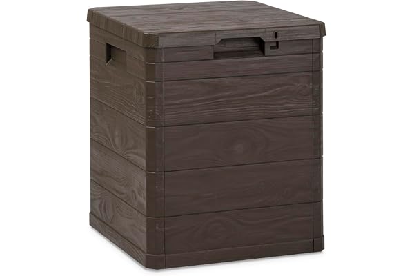 Toomax Coffre Woody's - 90 litres - Boîte d'extérieur - Marron