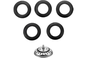 TEDBED O-Rings Rubber Gasket 5 Pcs Franke Sink Plug Rubber Seal Washers Pipe Waste Basin Click Plugs Bath for Franke Basket Strainer for 78 79 80 82 83mm, Universal Drain Sealing Replacement Accessories