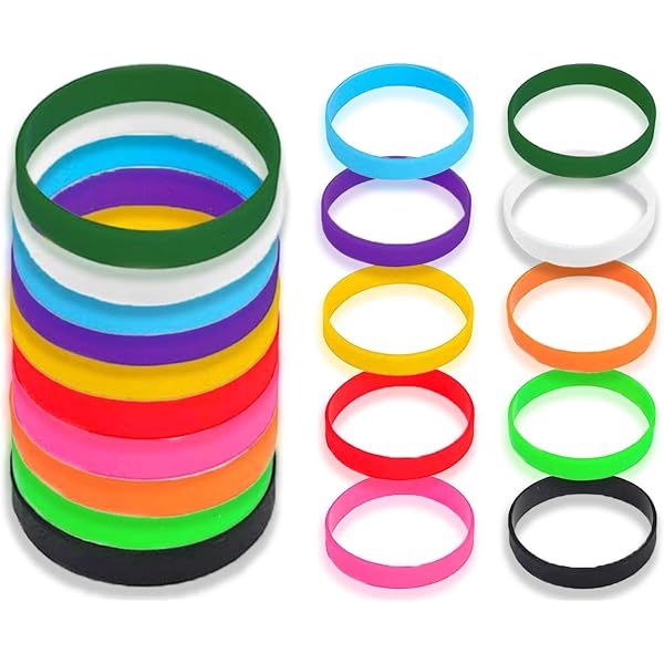 ZoeTekway 10 stuks siliconen armbanden heren kinderen