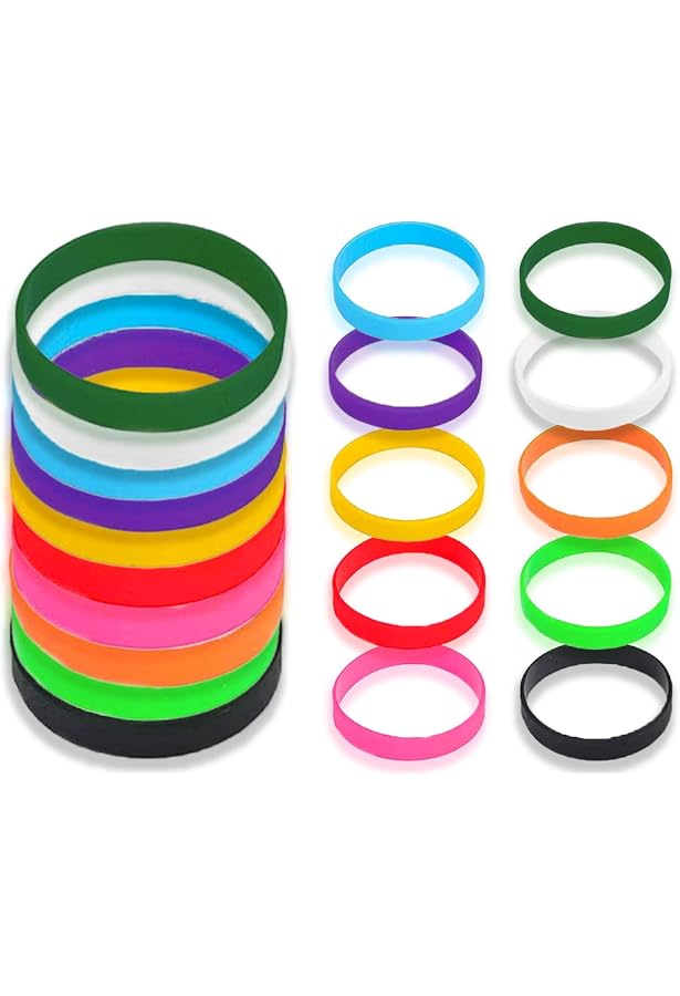 Armband Rot KEQAR 10 Stück Silikonarmband Für Herren Und Kinder, Gummiarmbänder Für Fitness, Laufen, Sport, Party Und Geschenke Gummi Für Armbänder