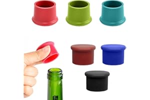 YSDYY Paquete de 6 tapas de silicona para botellas de vino y cerveza, 6 colores reutilizables, sellando frescura