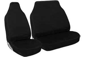Shield Autocare Heavy Duty Waterproof Van Seat Covers 2+1 - Universal Fit Anti-Slip Protective Covers Driver & Double Passenger Bench (Black)