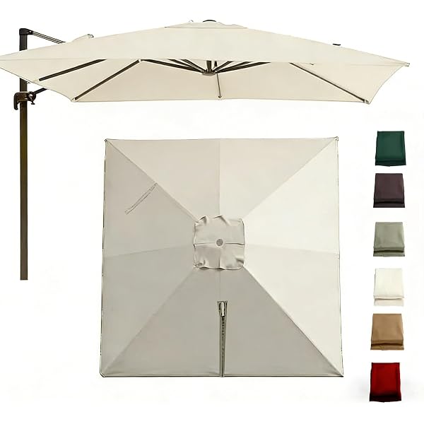EliteShade Copertura Di Ricambio Per Ombrellone Da Giardino, Diametro 2,4 Metri, Per 8 Stecche, Tessuto 500D Con Protezione UV - 4