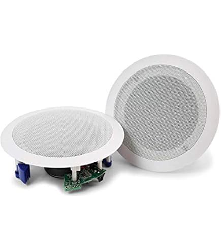 Haut-Parleurs Encastrables Étanches - Lot De 2, 20W RMS, 100W Musical, Pour Intérieur/Extérieur
