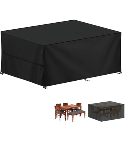 Fundas Mueble Jardin, 200x150x75cm/LxWxH Plata Tela 420D Oxford