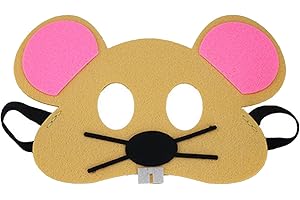 Jtnohx Felt Animal Masks, 10 Pcs Halloween Mask for Kids, Animal Costume for Birthday Party Supplies