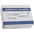King Mariot Medical Equipments Pack of 100 Surgical Blade | Precision Surgical Blades | Sterilized (25kGy) for Safe and Effective | Use in and Laboratory Settings (Blade Size 24)