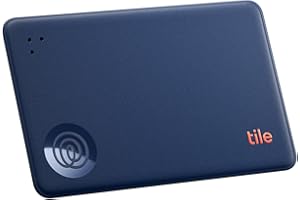 Tile by Life360 Slim - Wallet Finder, Bluetooth Tracker and Item Locator for Luggage Tags, Passports and More. Both iOS and Android Compatible. Phone Finder. 1-Pack (Navy Blaze)