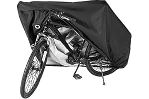 LATRAT Extérieure Bâche de Protection de Bicyclette Imperméable, 210D Haute Qualité Housse, Convient Aux Vélos et électrique Motos et Scooters, Peut Couvrir Jusqu'à Deux Vélos ( Noir 200*70*110cm)