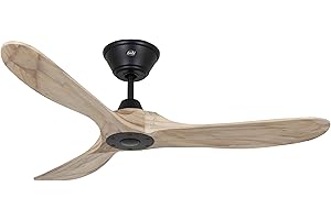 CASAFANA CasaFan Deckenventilator 312218 ECO Genuino 122 Massivholz natur/schwarz matt lackiert