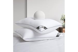 BedStory New Collection - Poduszka 50 x 70 Zestaw 2 sztuk, szara poduszka hotelowa Deluxe z mikrofibry wypełniona wysokiej jakości poduszką zapewnia sen