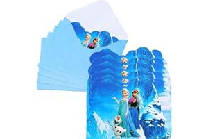 CLOVERCY 10pcs Frozen Invitations Cards Frozen Birthday Party Decorations Frozen Party Invitations Cards for Kids Birthday Party Supplies
